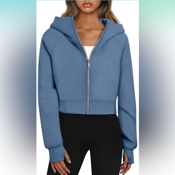 Trendy Queen || NWOT Fake LuLu Scuba Hoodie (M) - Picture 1 of 14